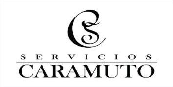 Logotipo de Servicios Caramuto: símbolo y nombre completo sobre fondo blanco.